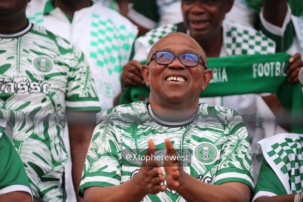 BREAKING: Netizens praise Peter Obi over visit to Côte d’Ivoire, support for Super Eagles
