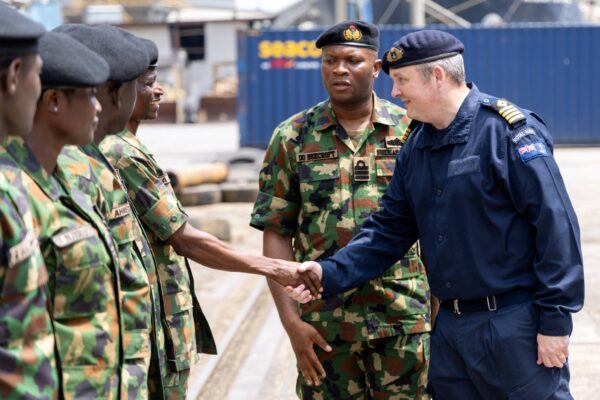 UK Royal Fleet Auxiliary berths at Lagos port